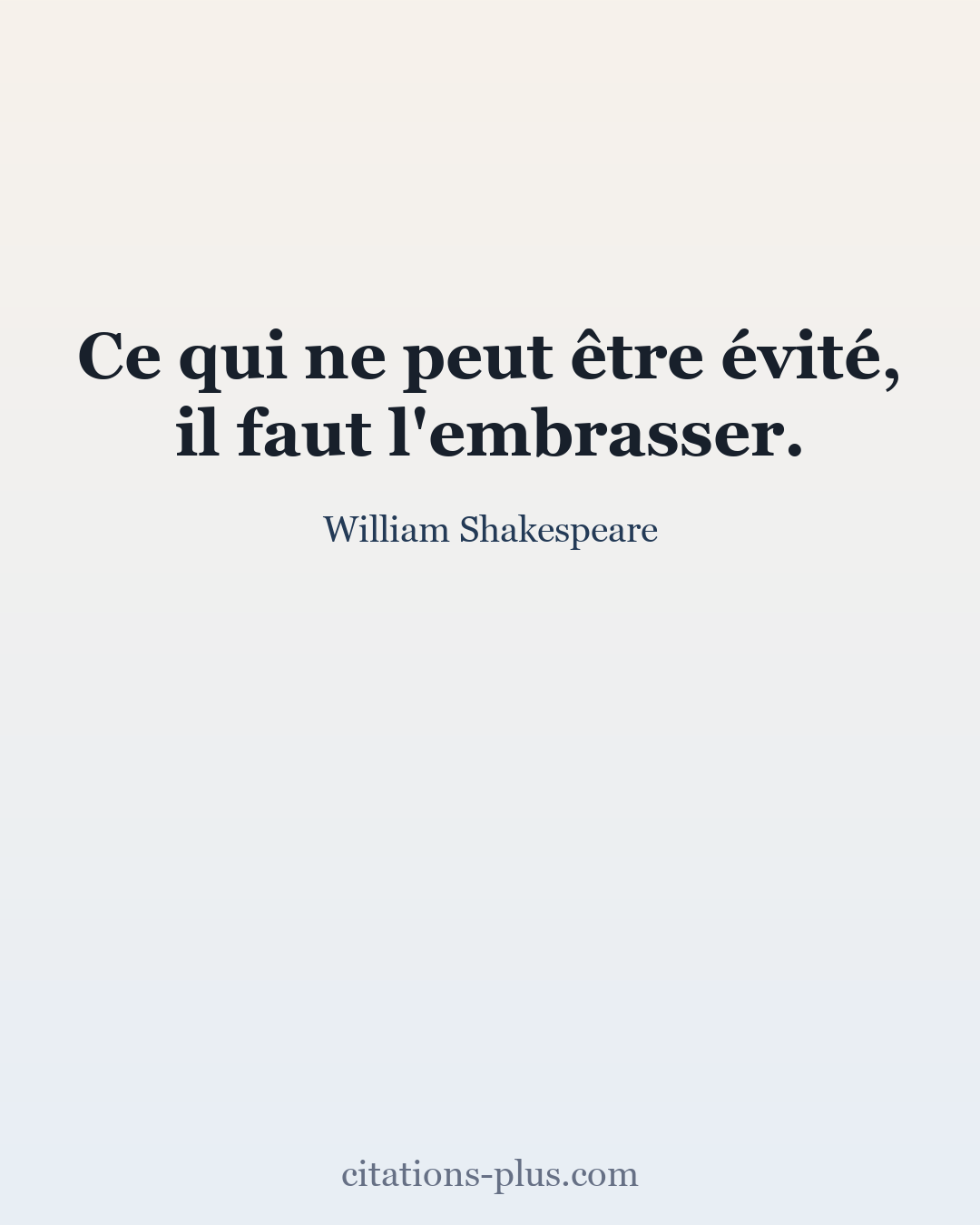 Carte Premium clair — William Shakespeare