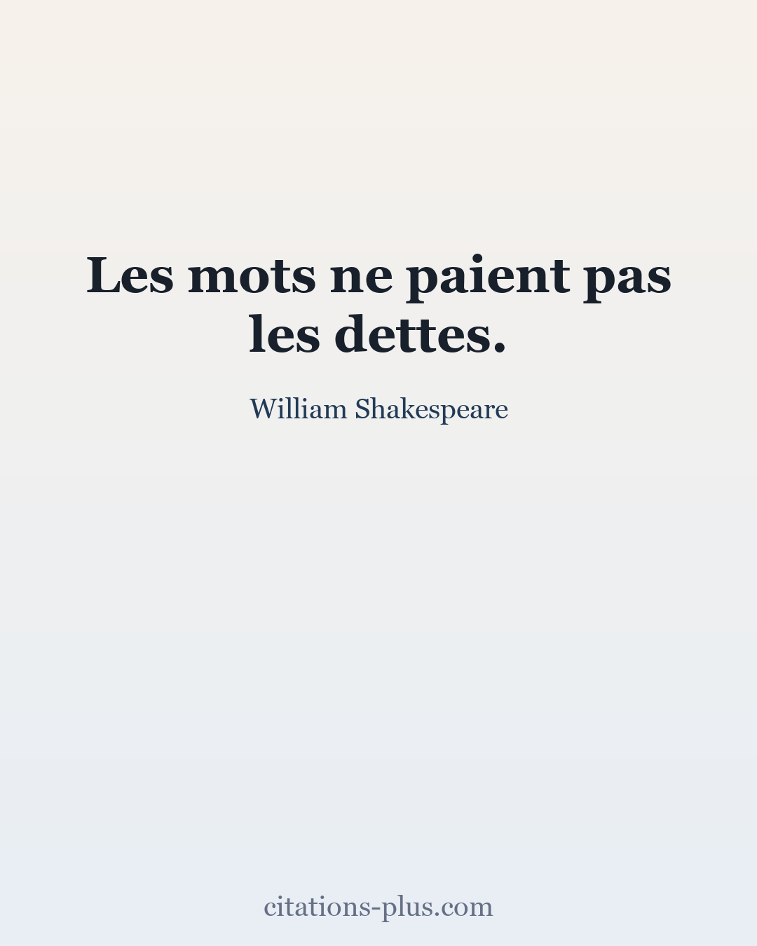 Carte Premium clair — William Shakespeare