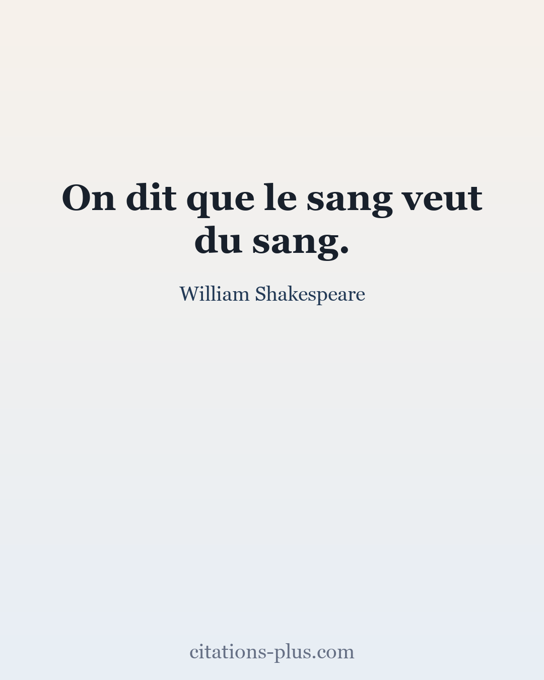 Carte Premium clair — William Shakespeare