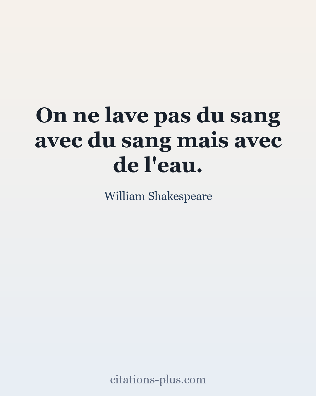 Carte Premium clair — William Shakespeare