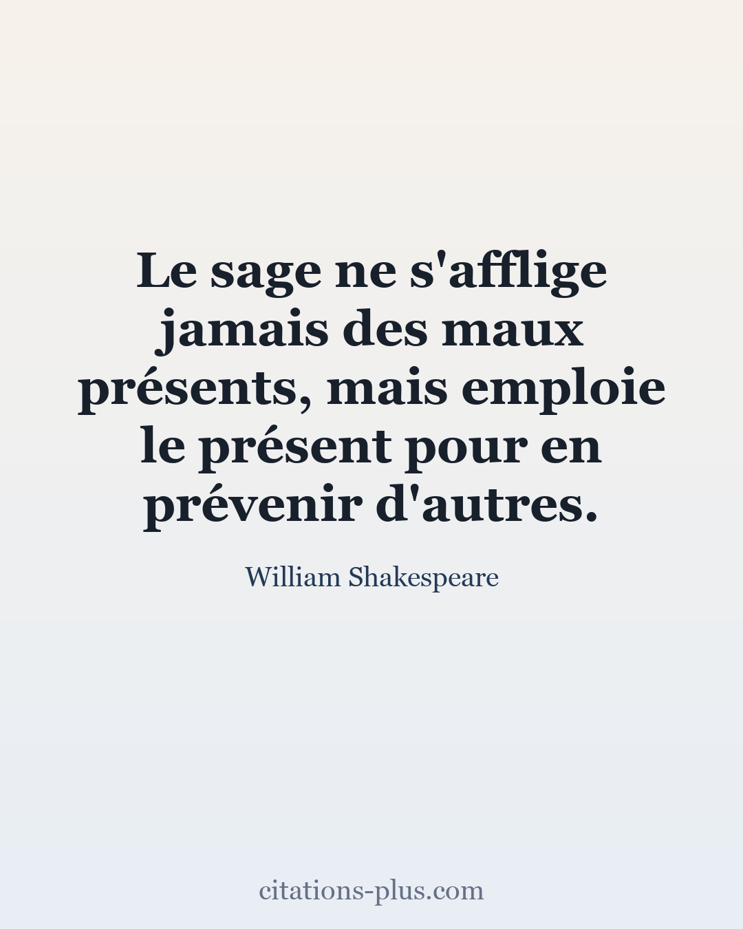 Carte Premium clair — William Shakespeare