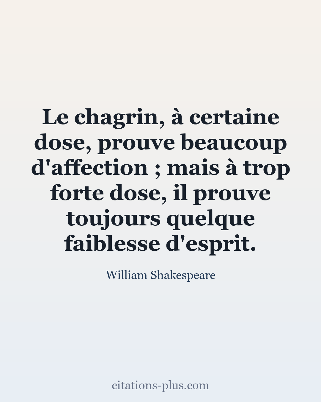 Carte Premium clair — William Shakespeare