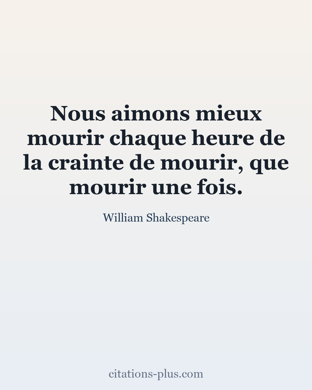 Carte Premium clair — William Shakespeare