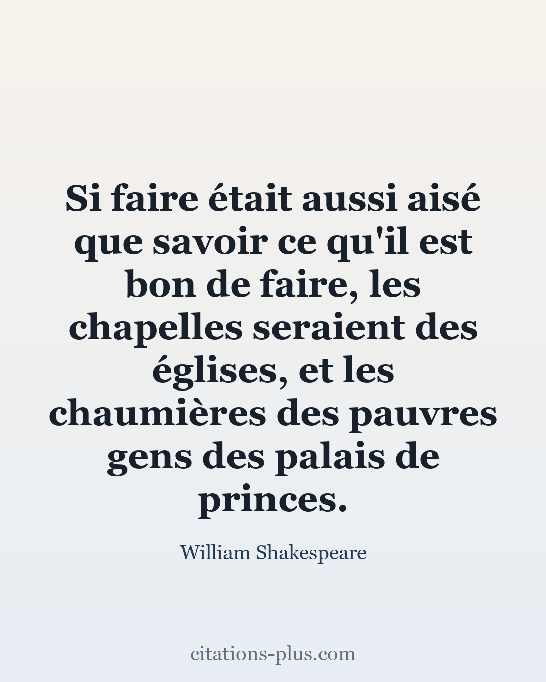 Carte Premium clair — William Shakespeare