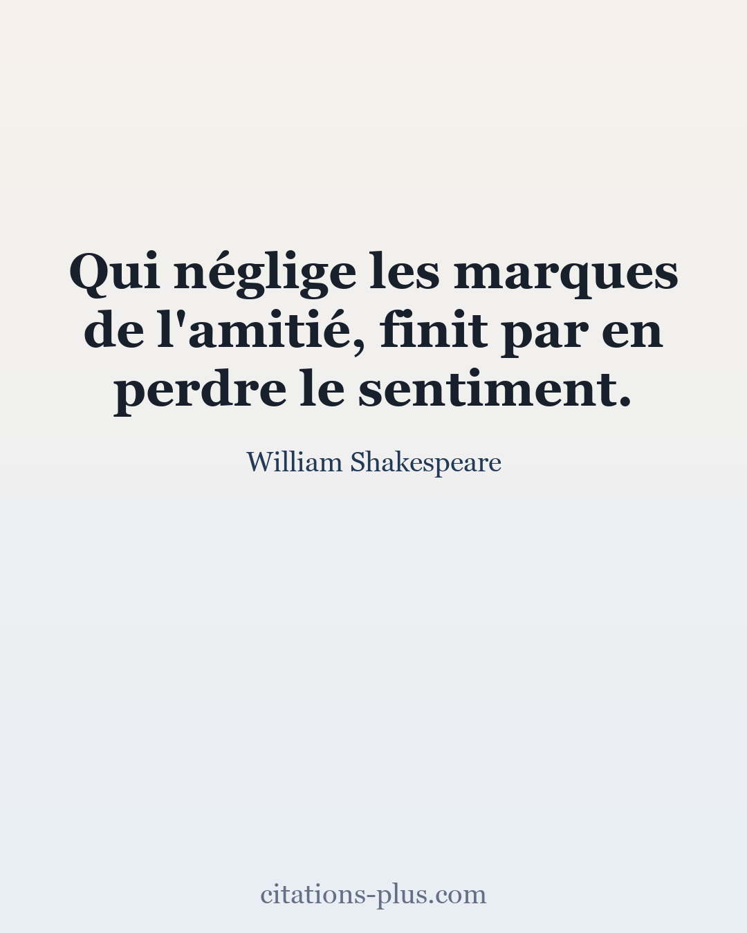 Carte Premium clair — William Shakespeare