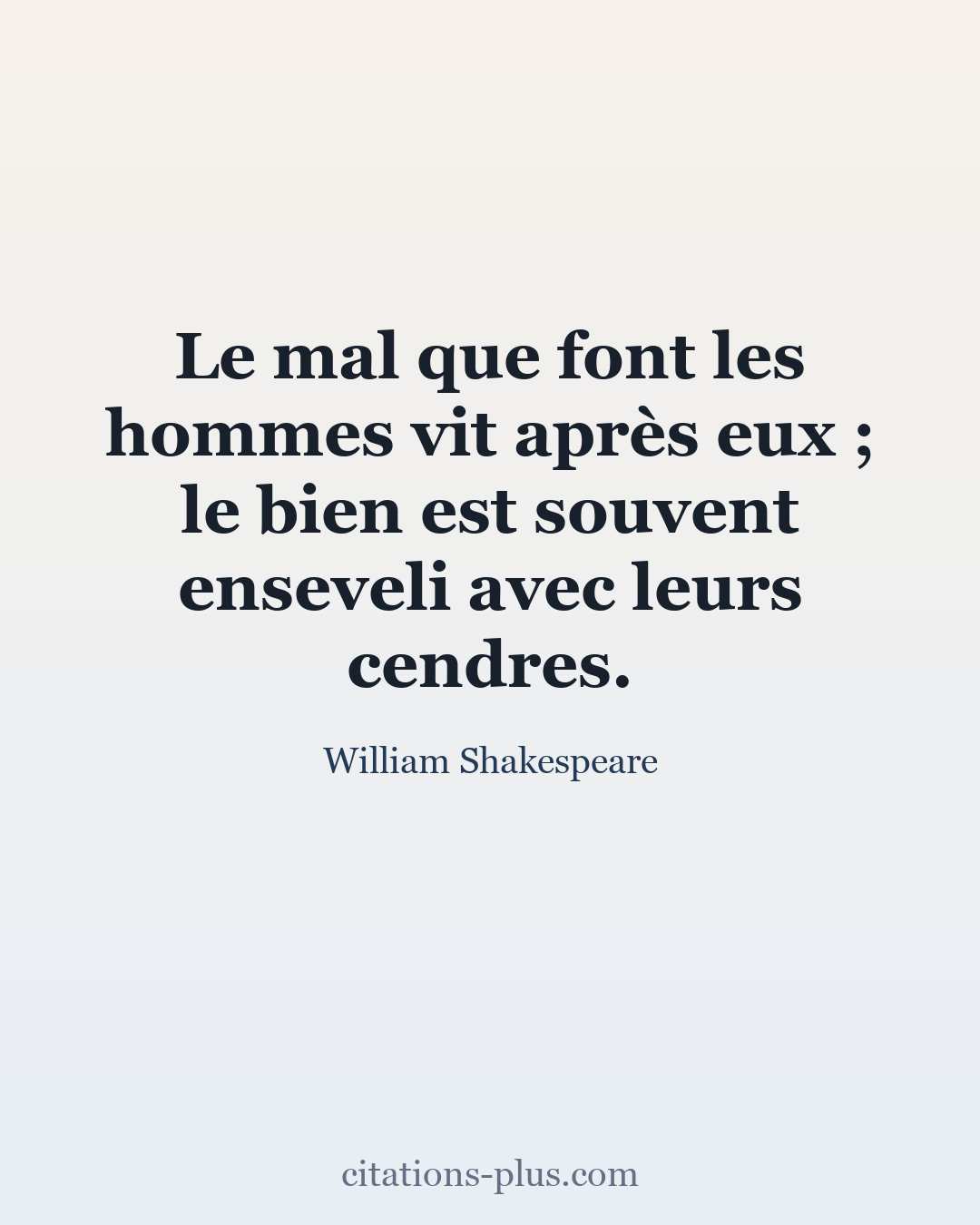Carte Premium clair — William Shakespeare