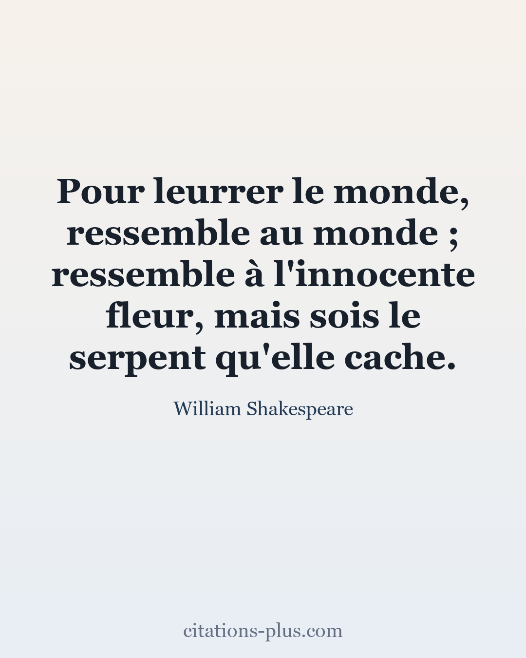 Carte Premium clair — William Shakespeare