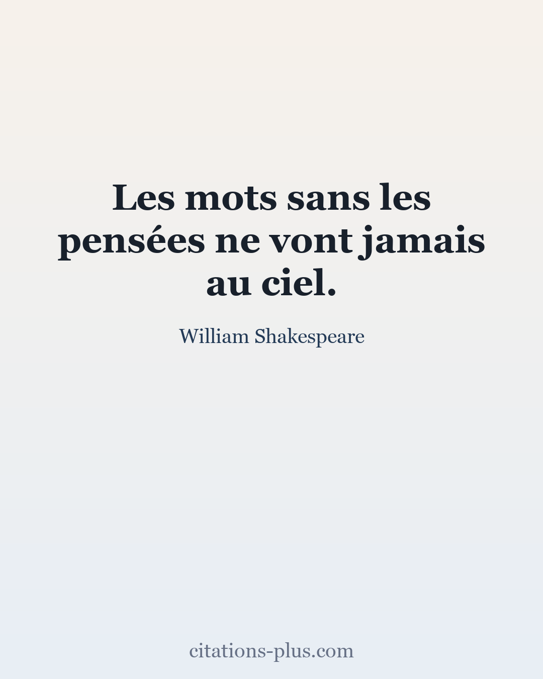 Carte Premium clair — William Shakespeare