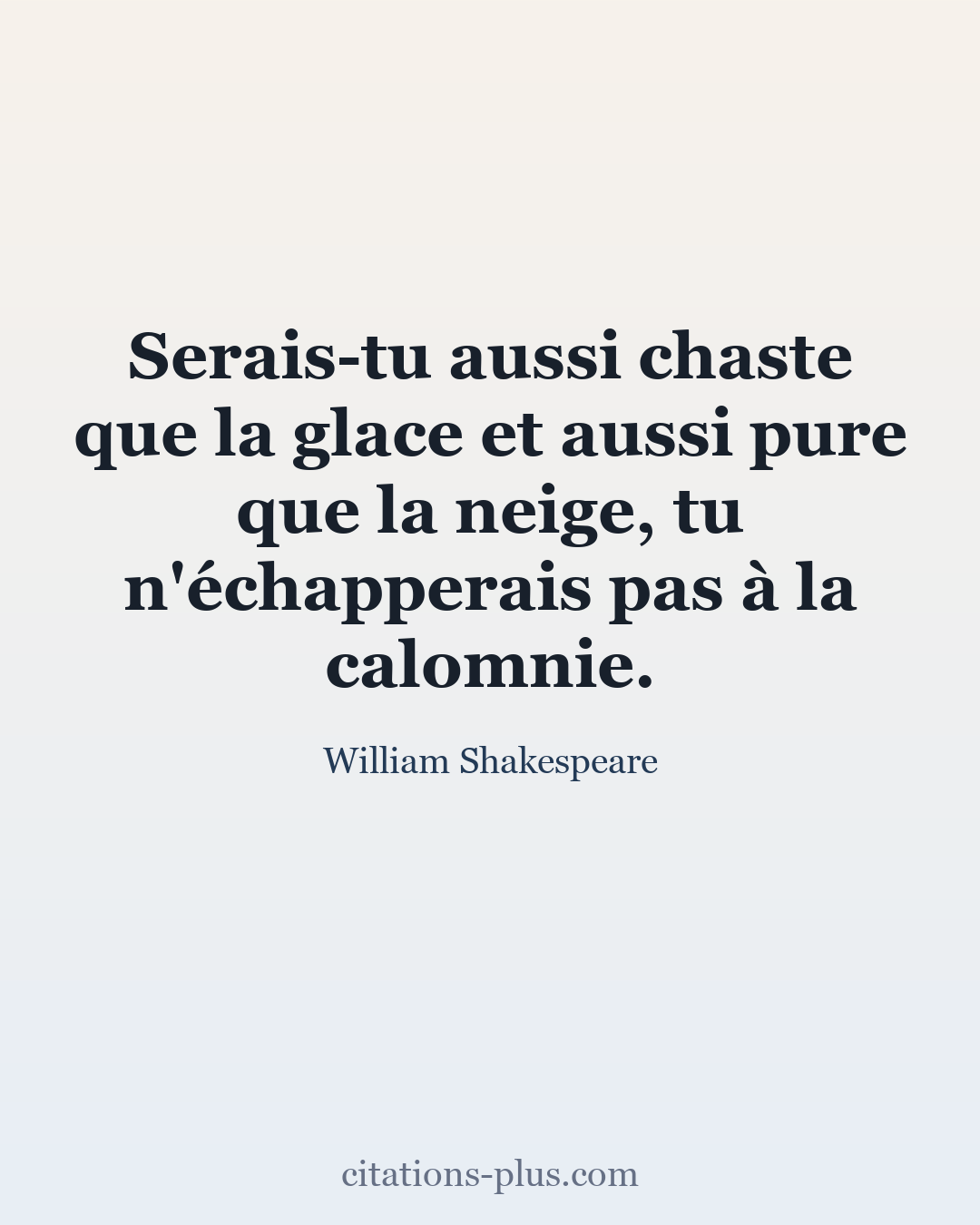 Carte Premium clair — William Shakespeare