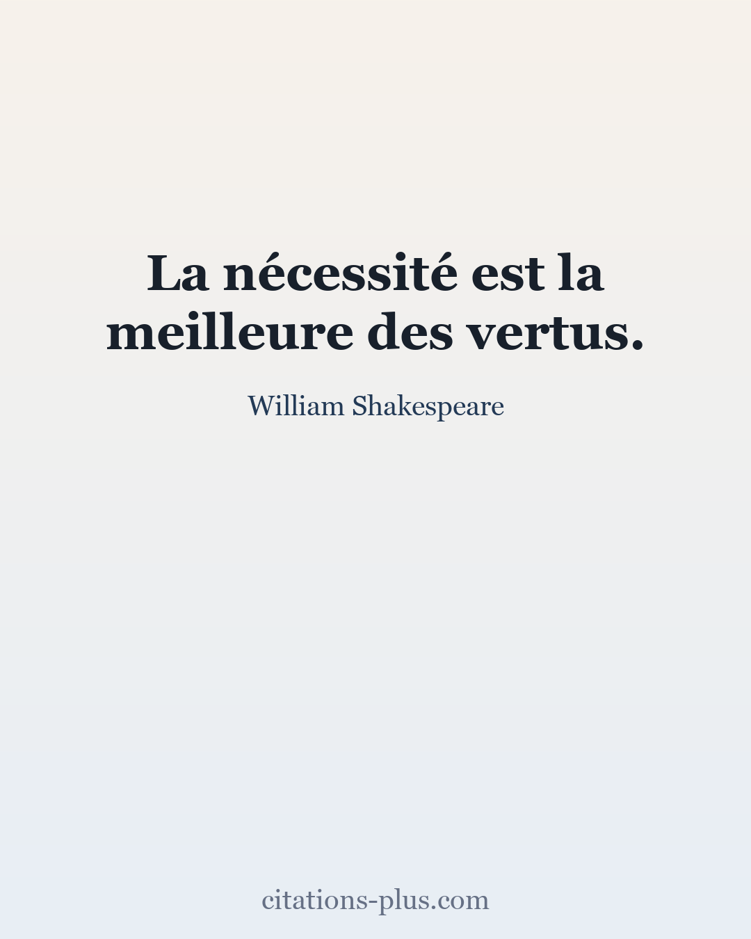Carte Premium clair — William Shakespeare