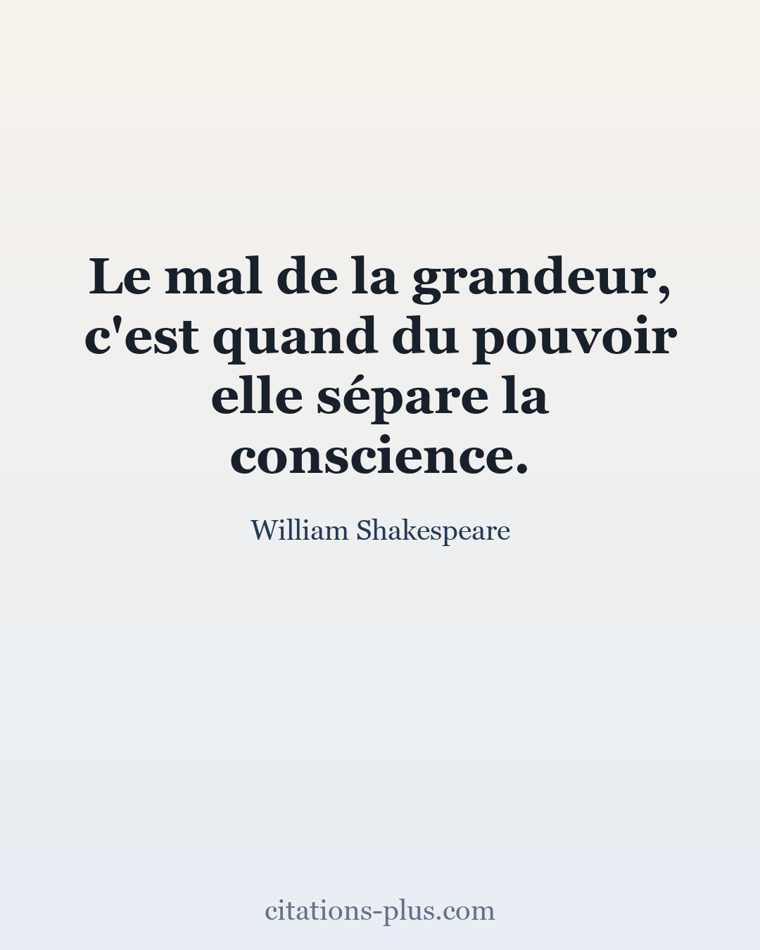 Carte Premium clair — William Shakespeare
