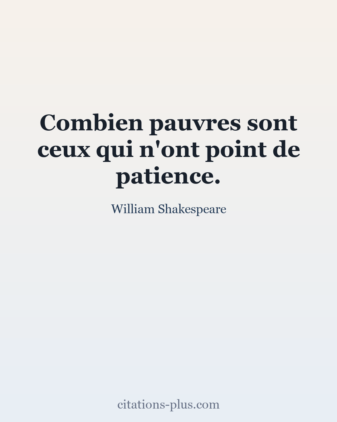 Carte Premium clair — William Shakespeare