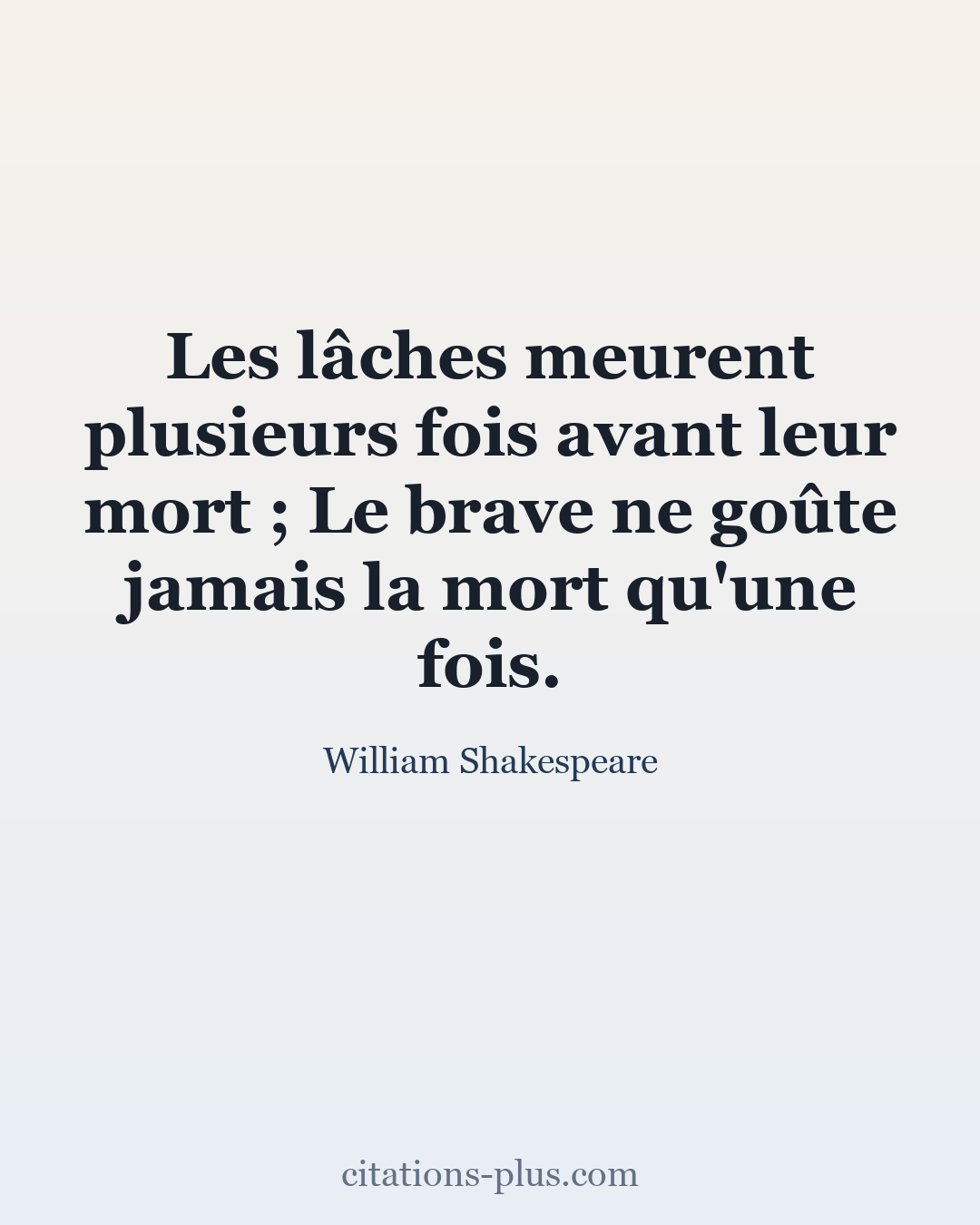 Carte Premium clair — William Shakespeare
