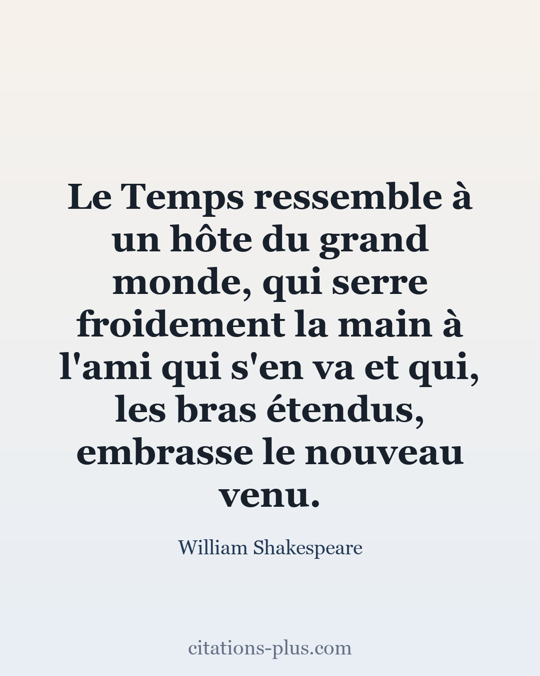 Carte Premium clair — William Shakespeare