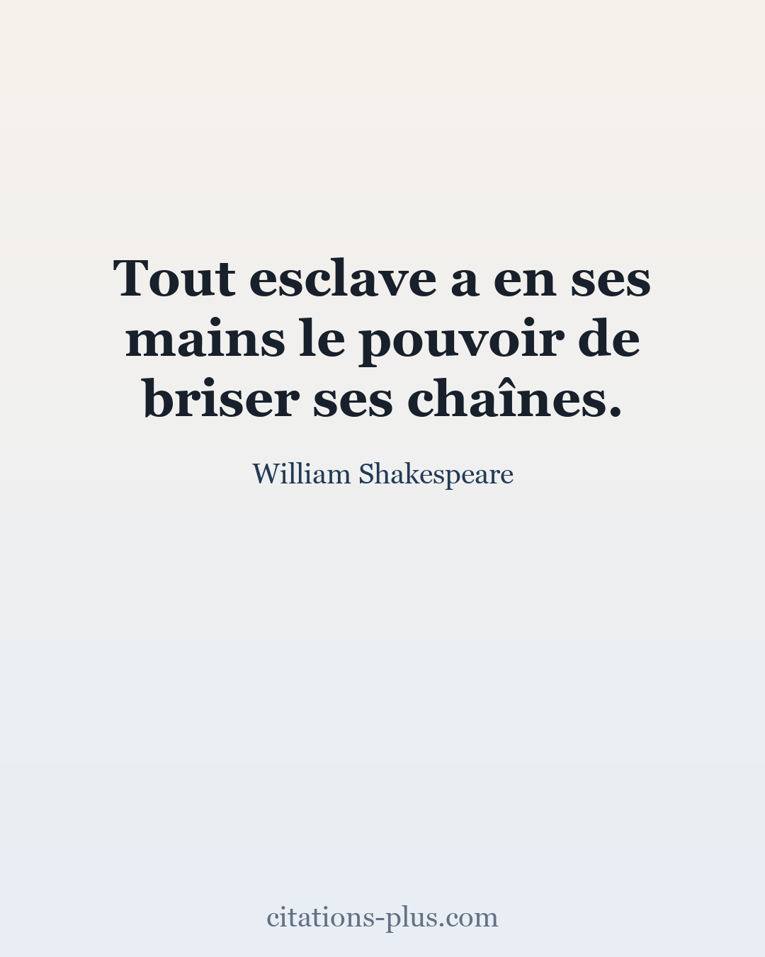 Carte Premium clair — William Shakespeare