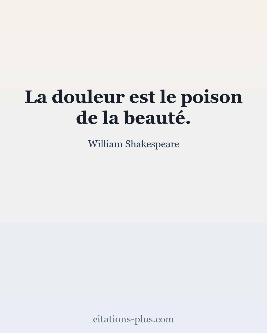 Carte Premium clair — William Shakespeare