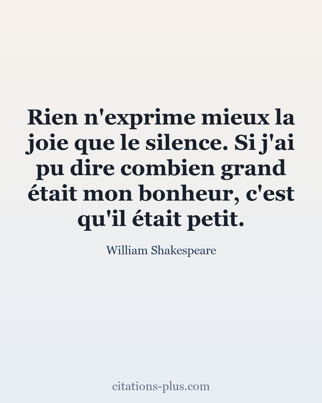 Carte Premium clair — William Shakespeare