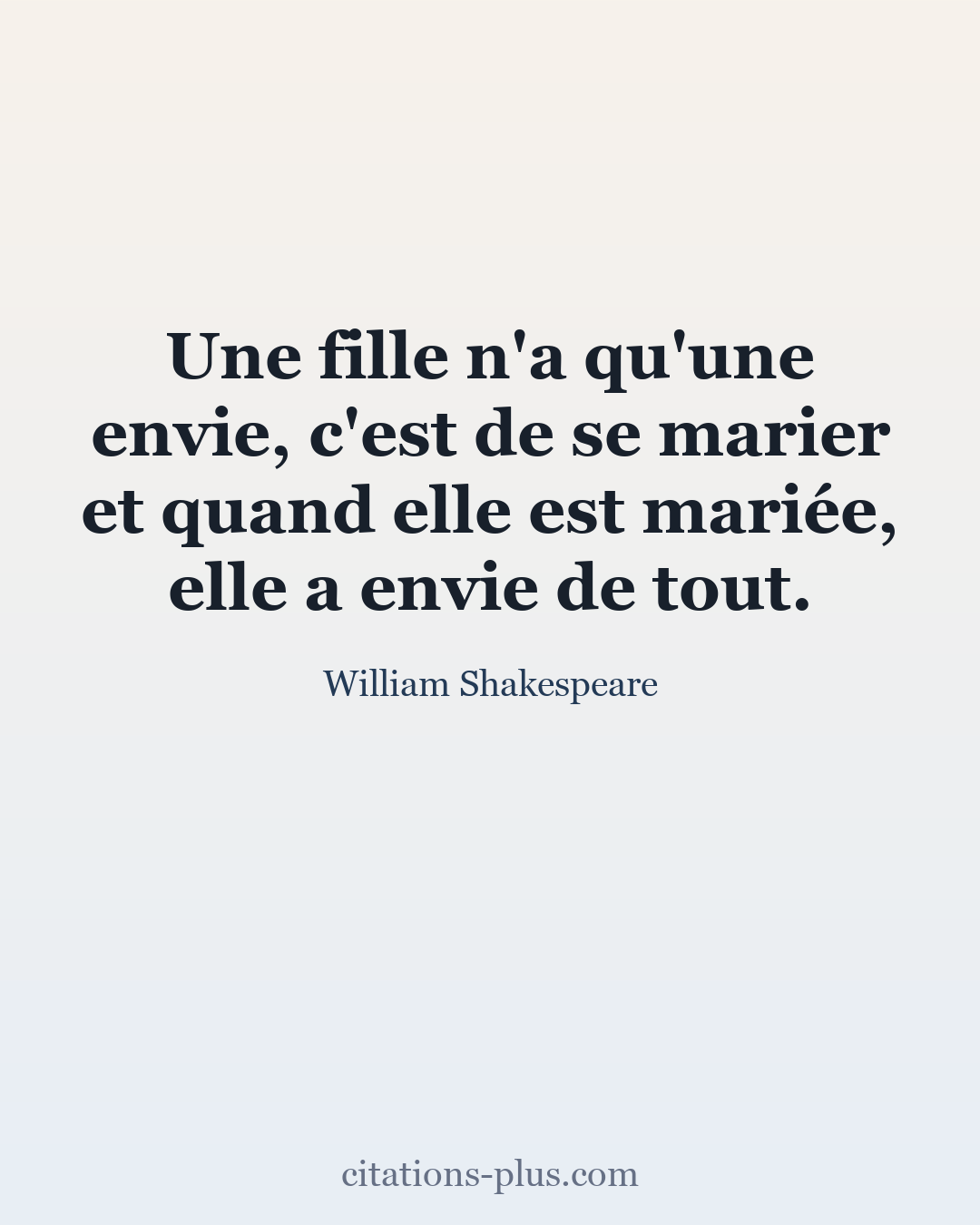 Carte Premium clair — William Shakespeare