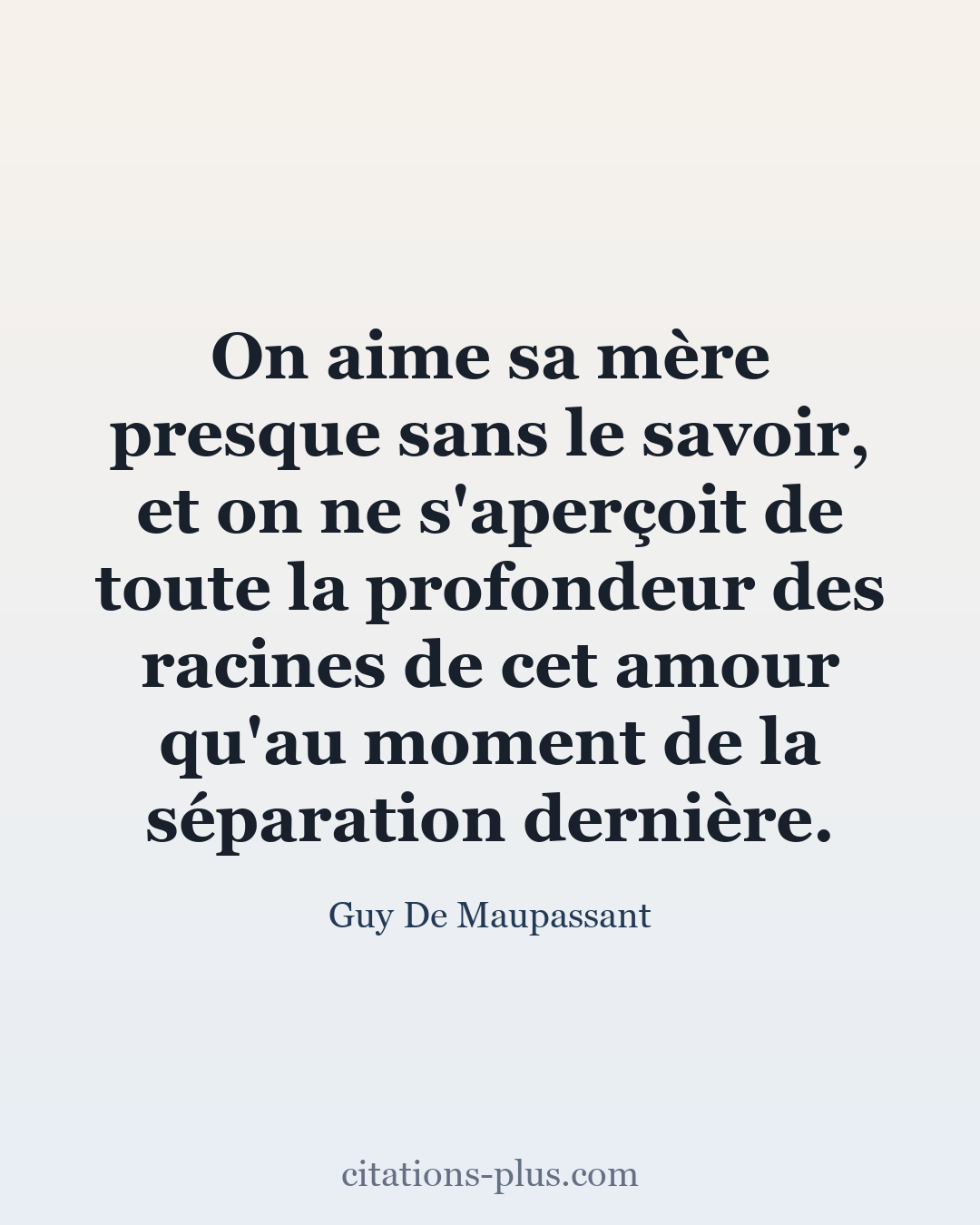 Carte Premium clair — Guy De Maupassant