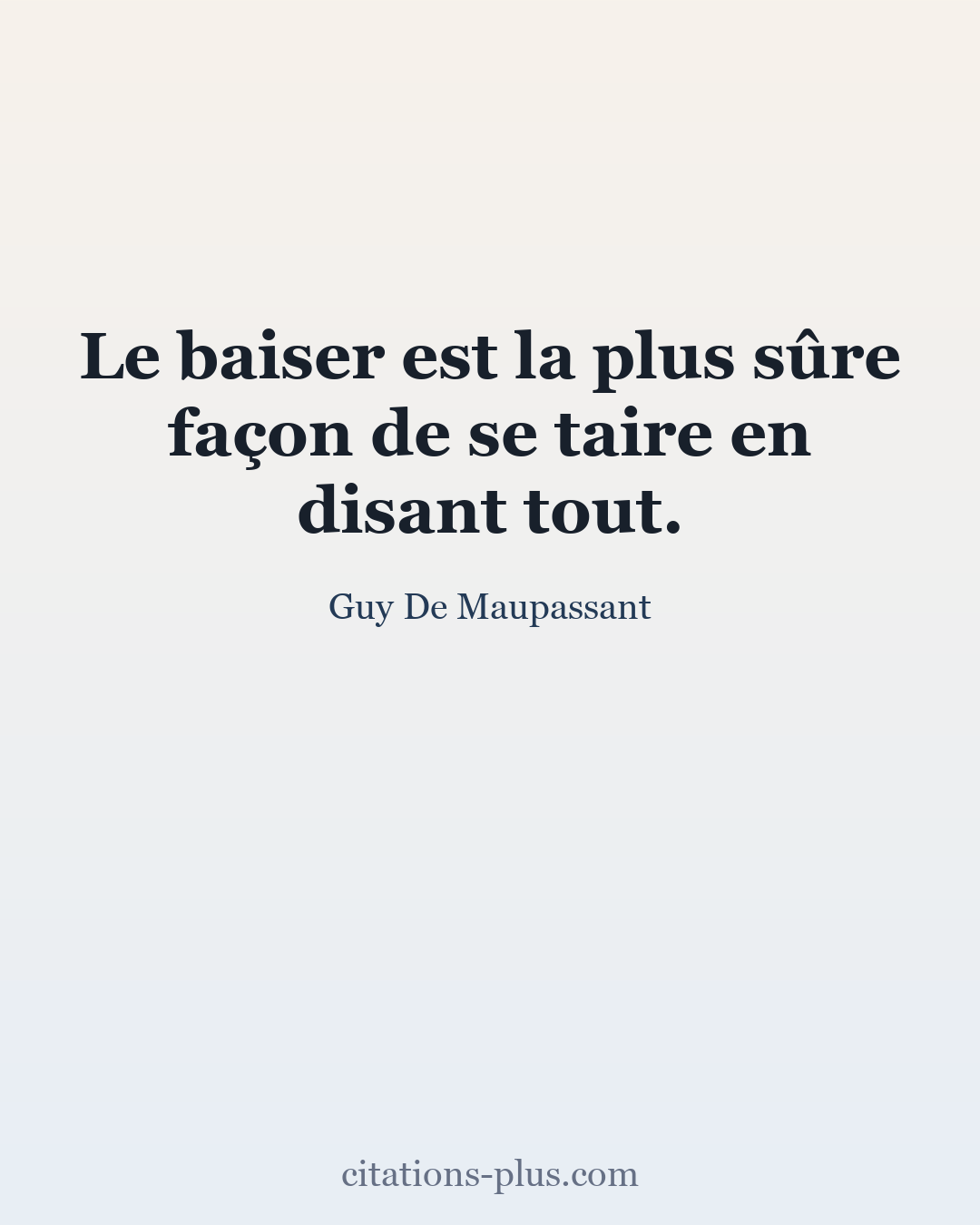 Carte Premium clair — Guy De Maupassant