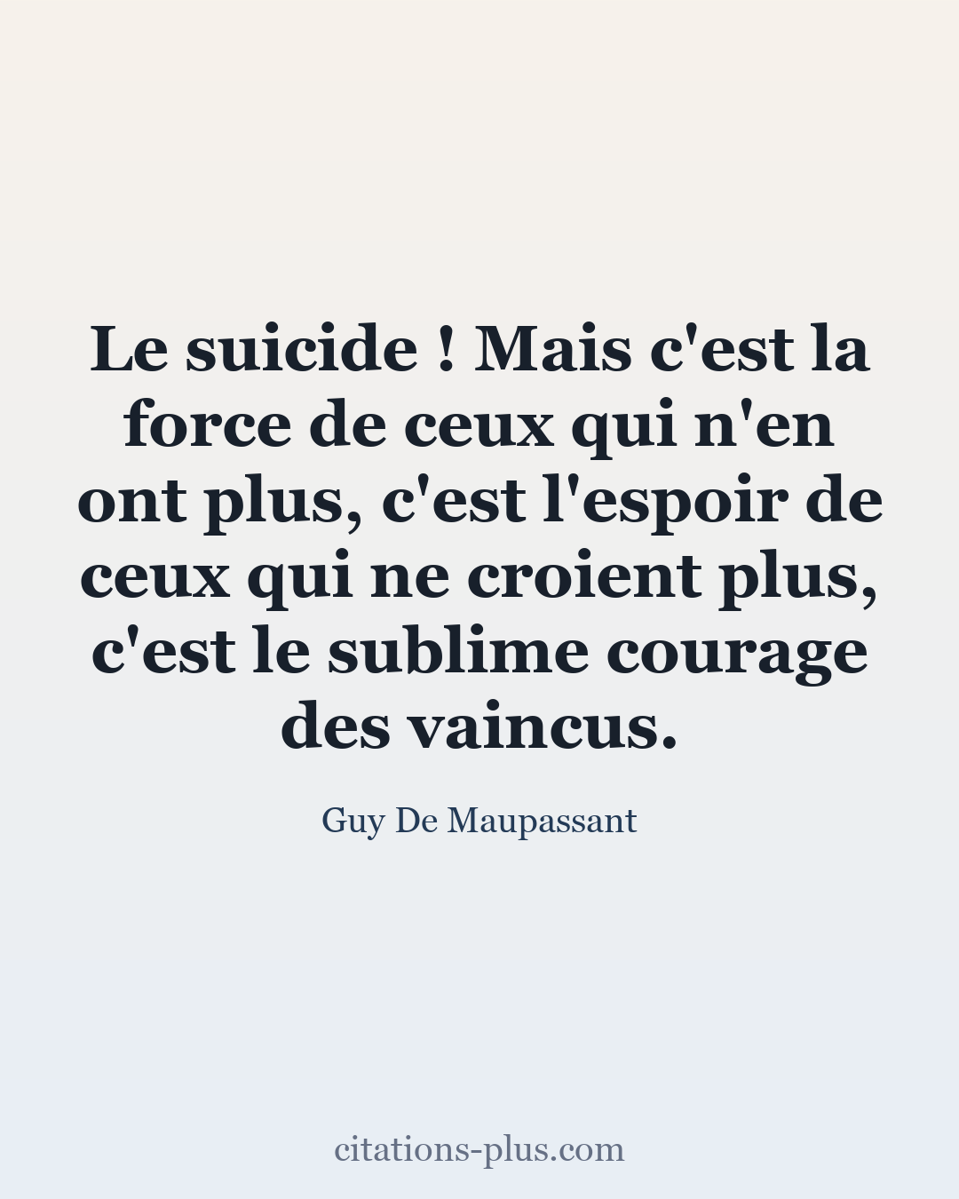 Carte Premium clair — Guy De Maupassant