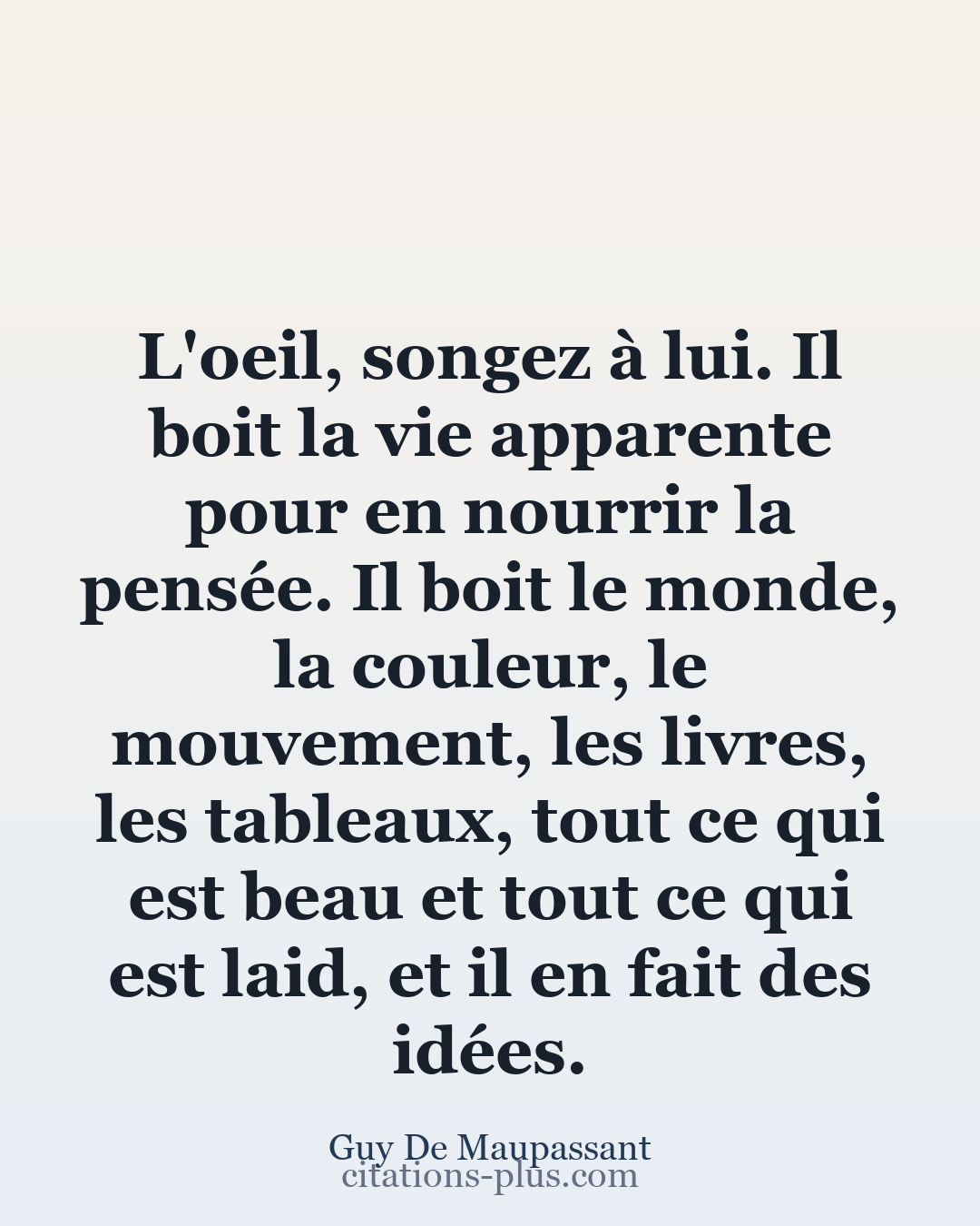 Carte Premium clair — Guy De Maupassant