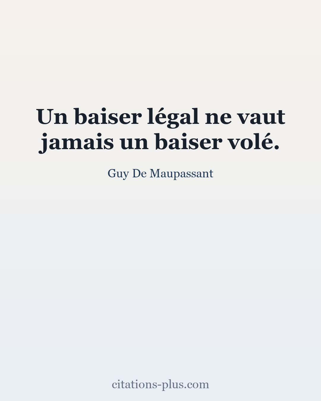Carte Premium clair — Guy De Maupassant