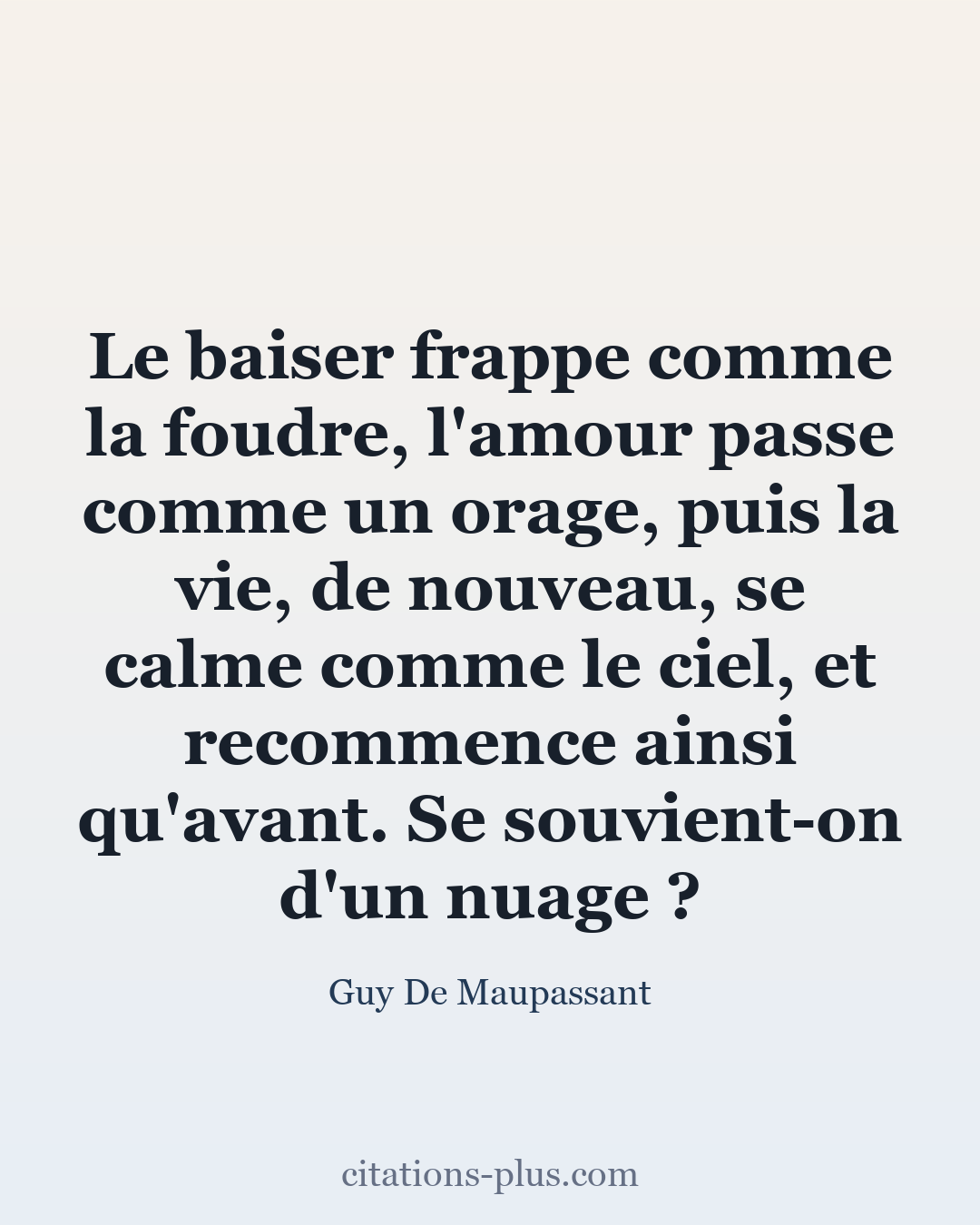 Carte Premium clair — Guy De Maupassant