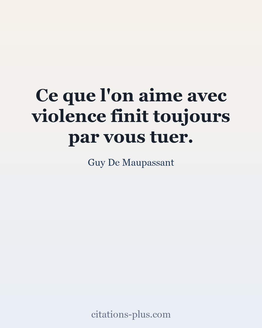 Carte Premium clair — Guy De Maupassant