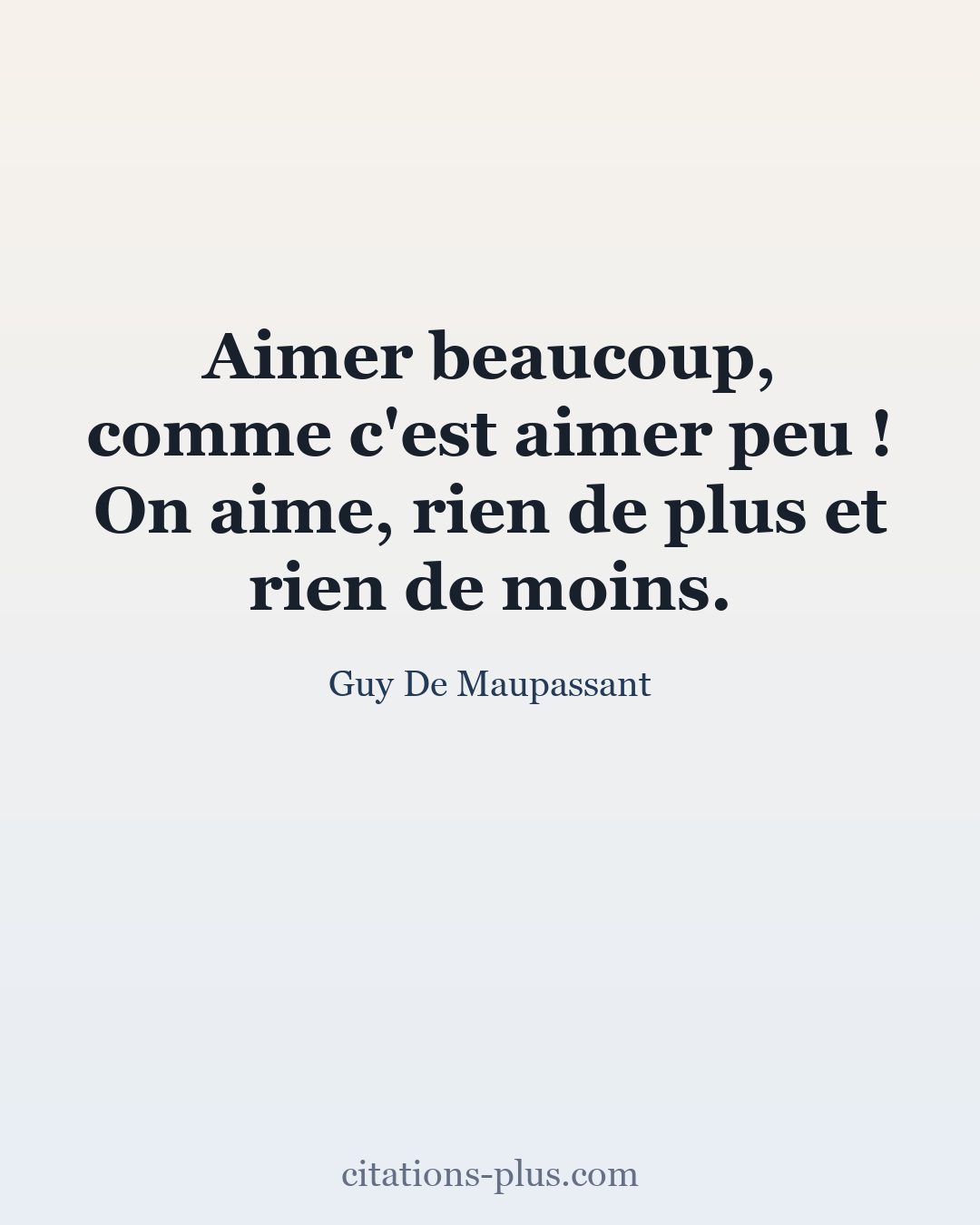 Carte Premium clair — Guy De Maupassant