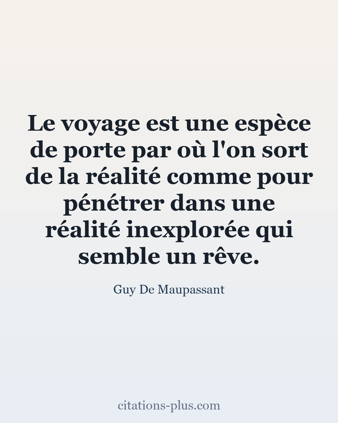 Carte Premium clair — Guy De Maupassant