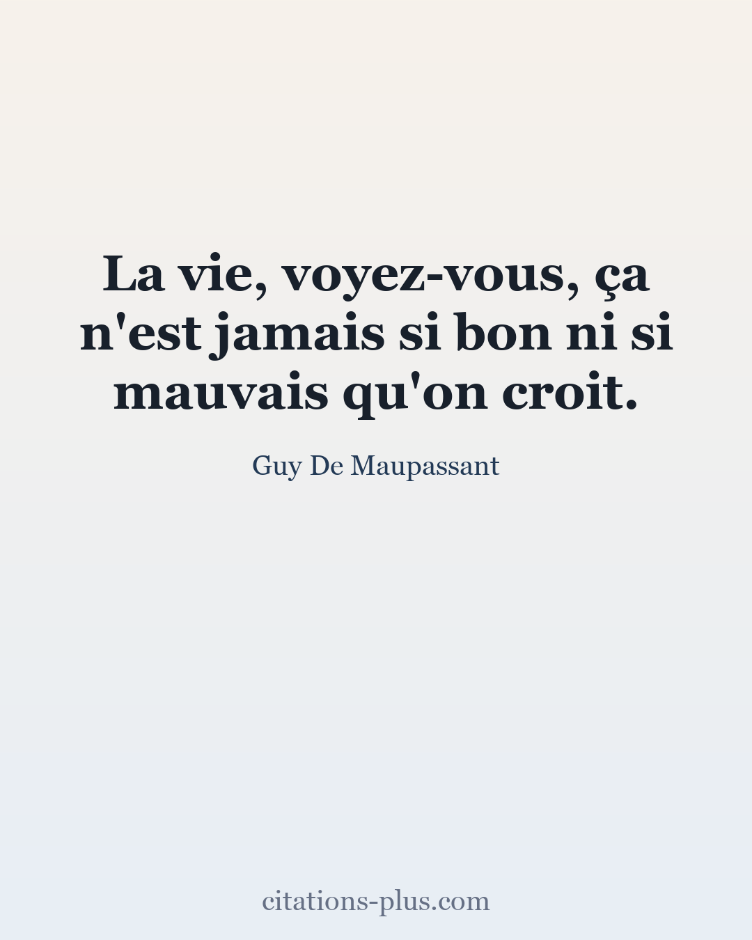 Carte Premium clair — Guy De Maupassant