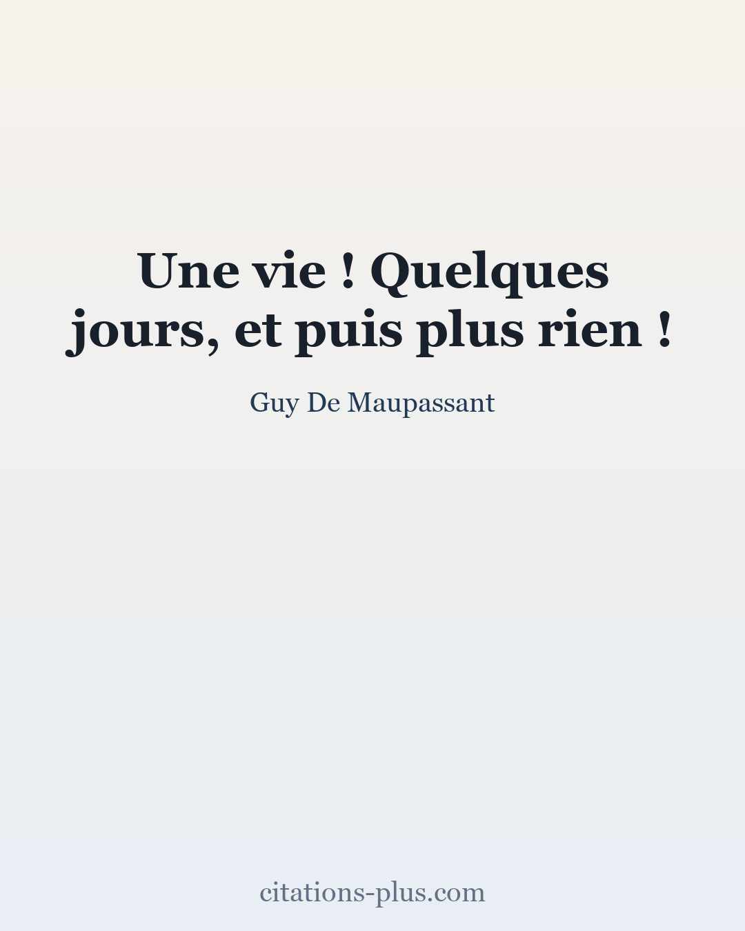 Carte Premium clair — Guy De Maupassant