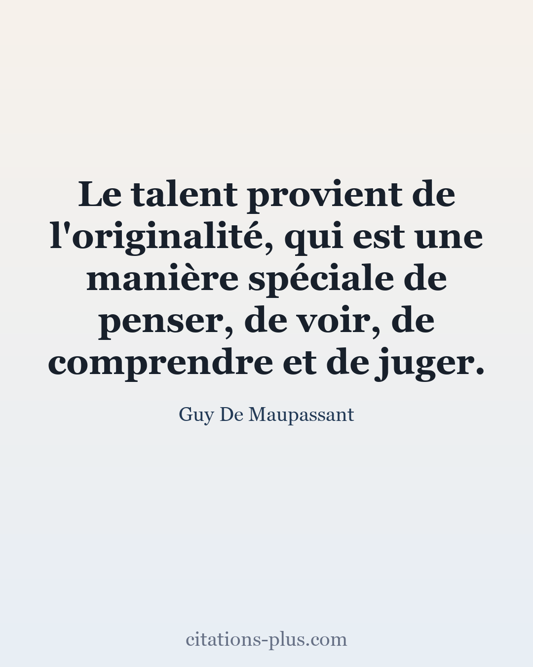 Carte Premium clair — Guy De Maupassant