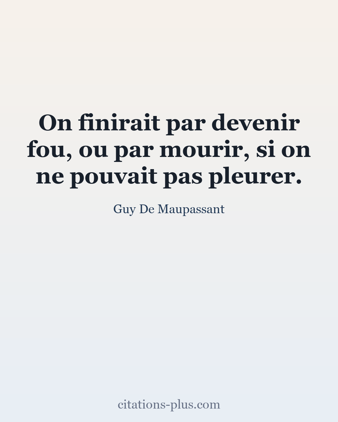 Carte Premium clair — Guy De Maupassant