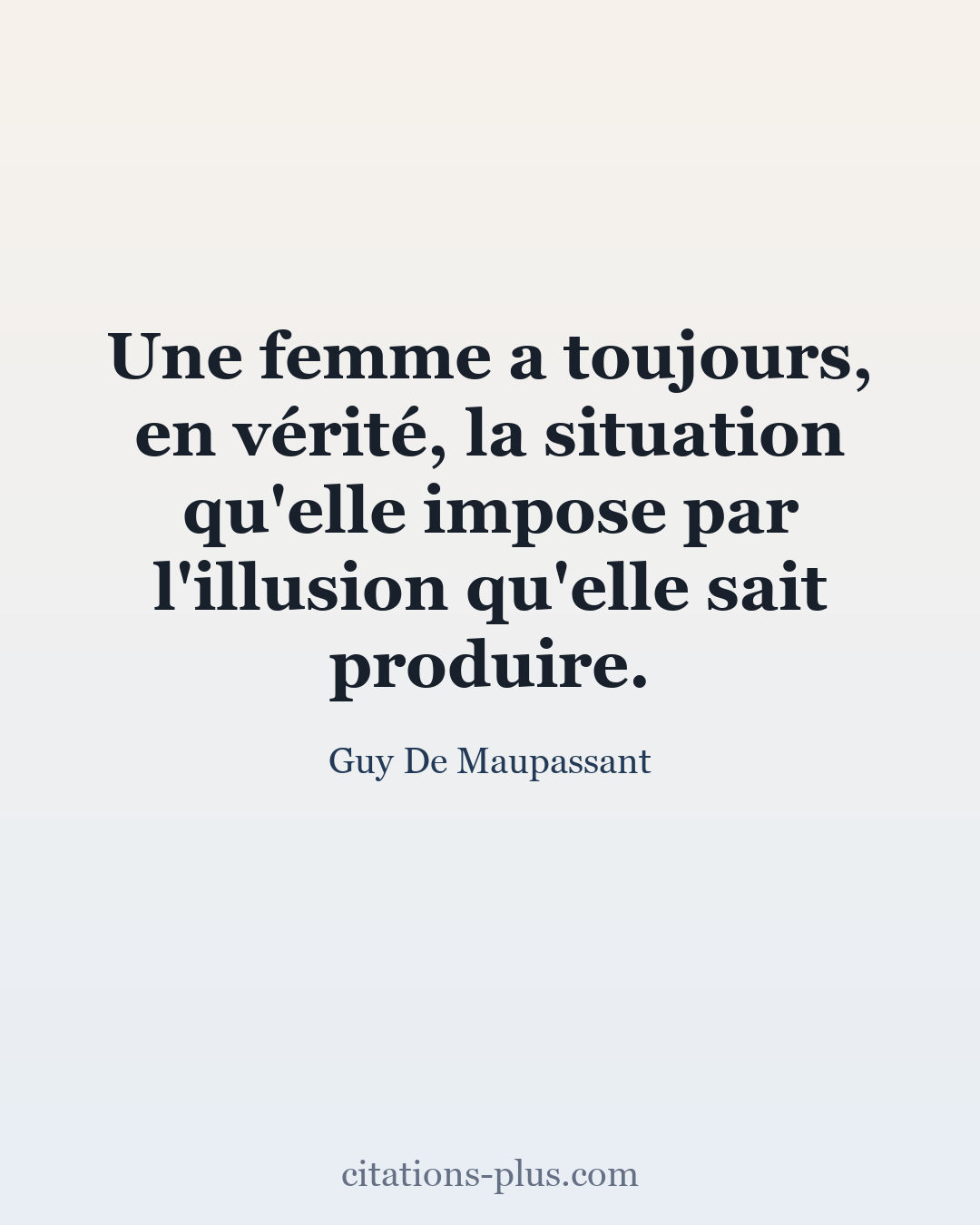 Carte Premium clair — Guy De Maupassant