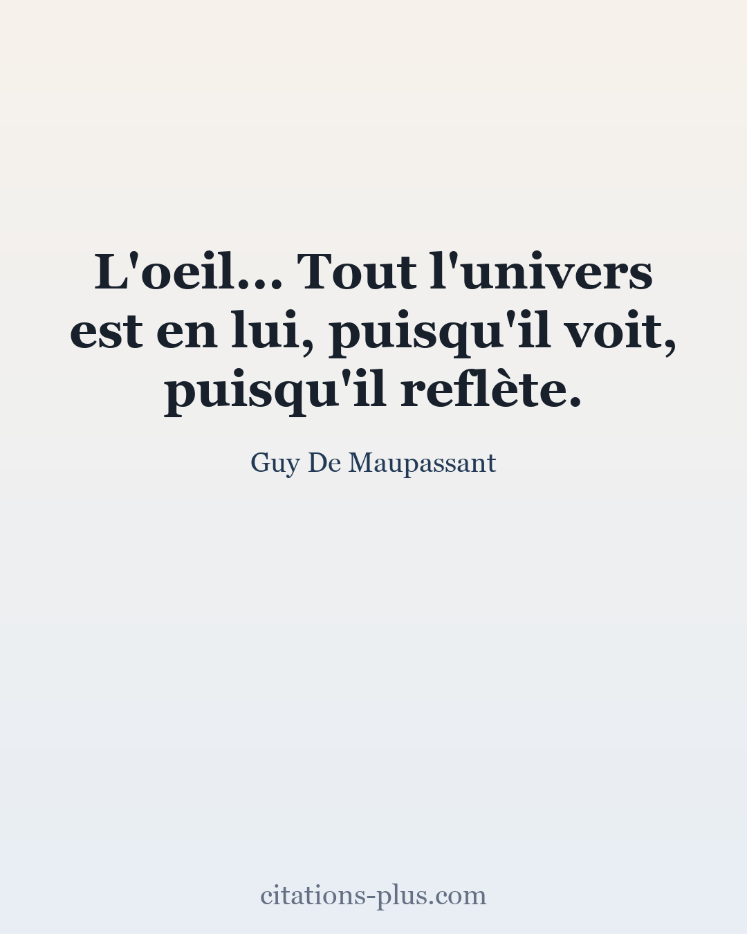 Carte Premium clair — Guy De Maupassant