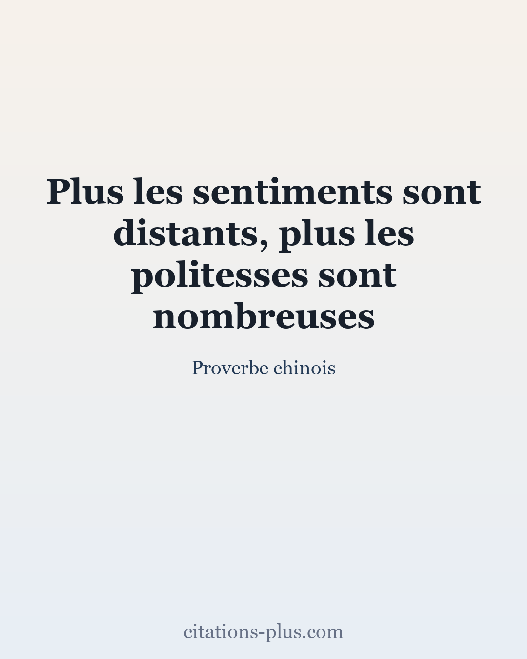 Carte Premium clair — Proverbe chinois