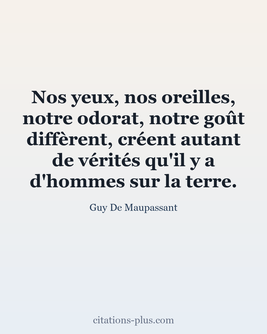 Carte Premium clair — Guy De Maupassant