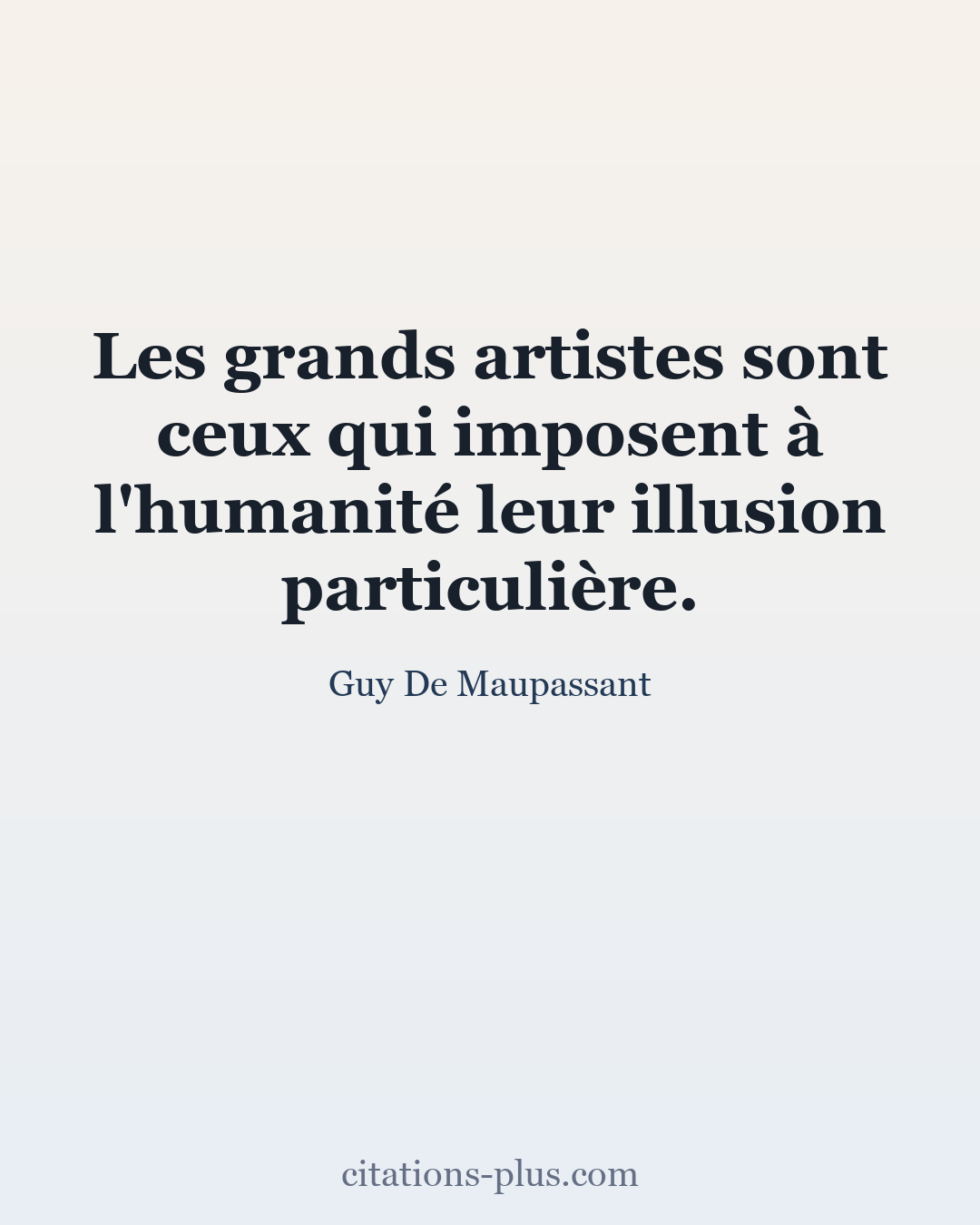 Carte Premium clair — Guy De Maupassant