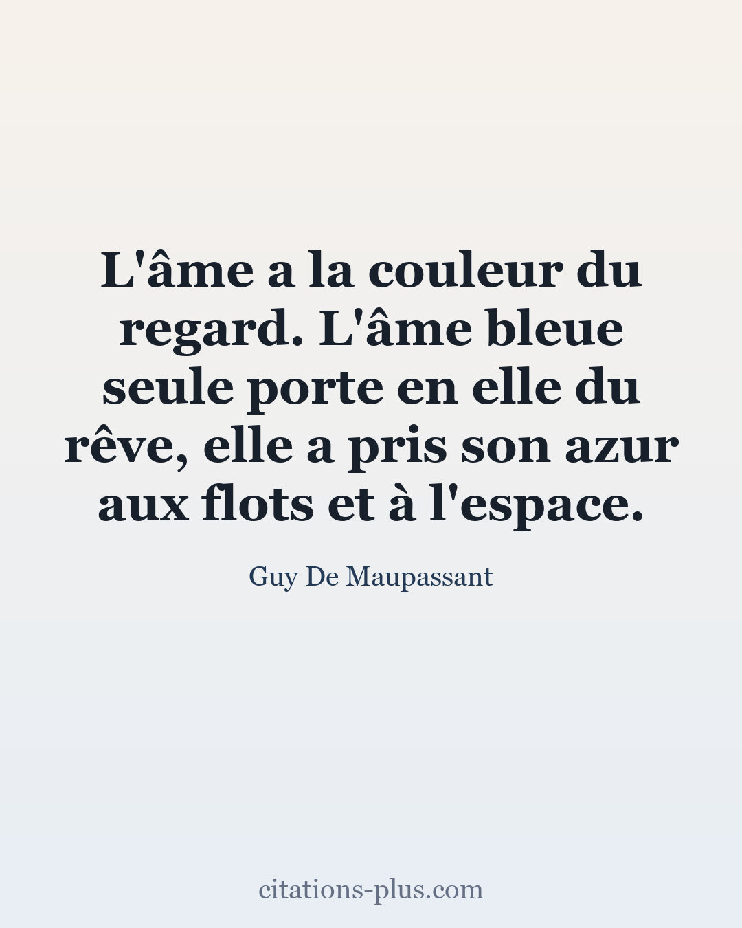 Carte Premium clair — Guy De Maupassant