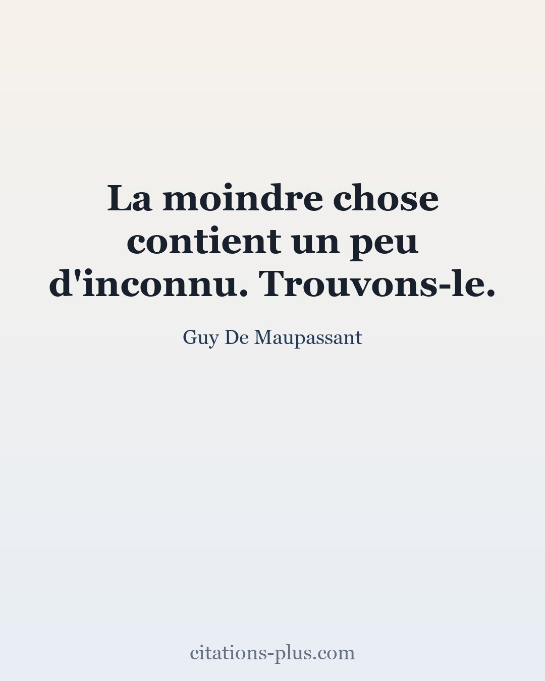 Carte Premium clair — Guy De Maupassant