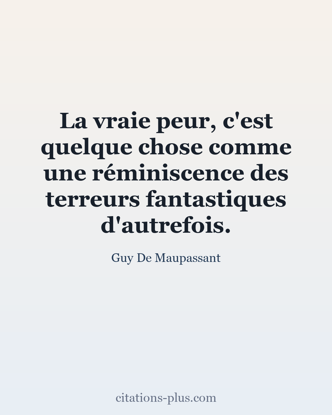 Carte Premium clair — Guy De Maupassant