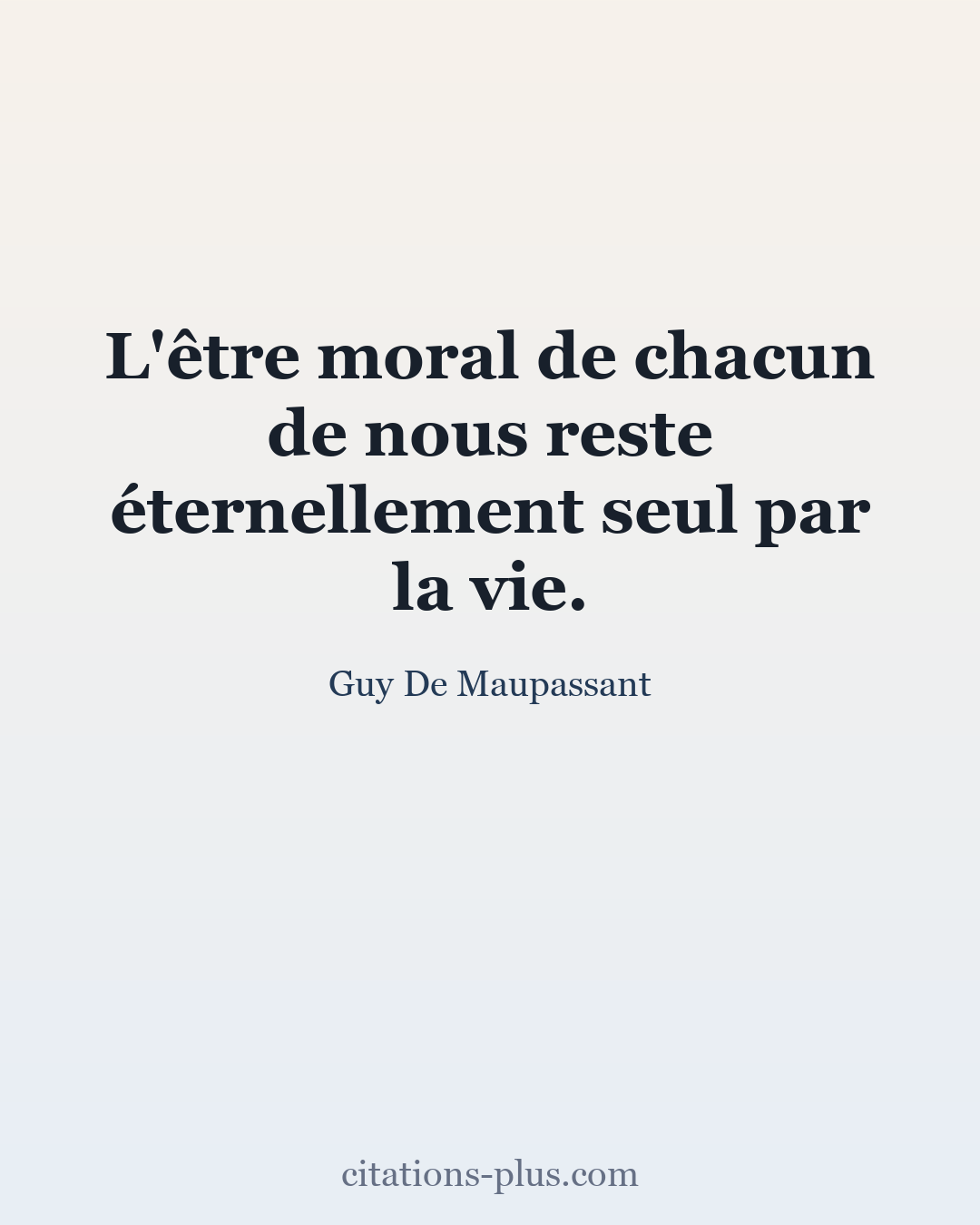 Carte Premium clair — Guy De Maupassant