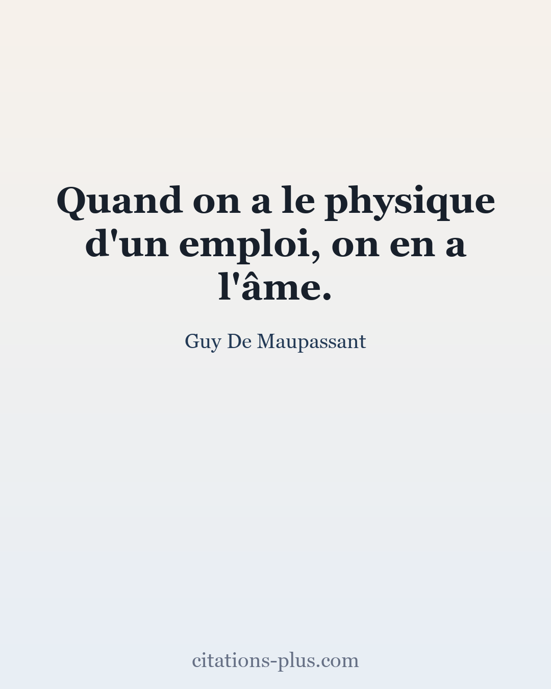 Carte Premium clair — Guy De Maupassant