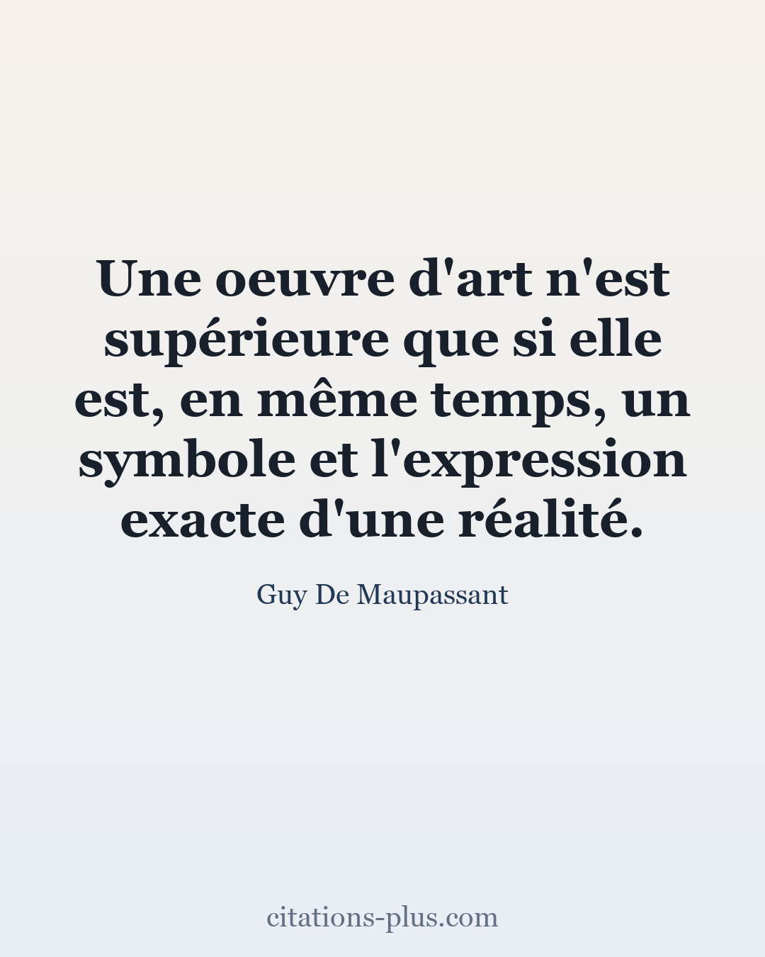 Carte Premium clair — Guy De Maupassant
