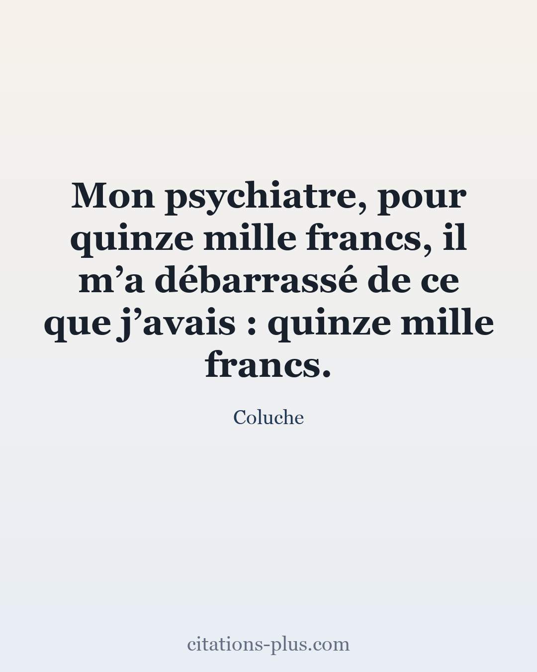 Carte Premium clair — Coluche
