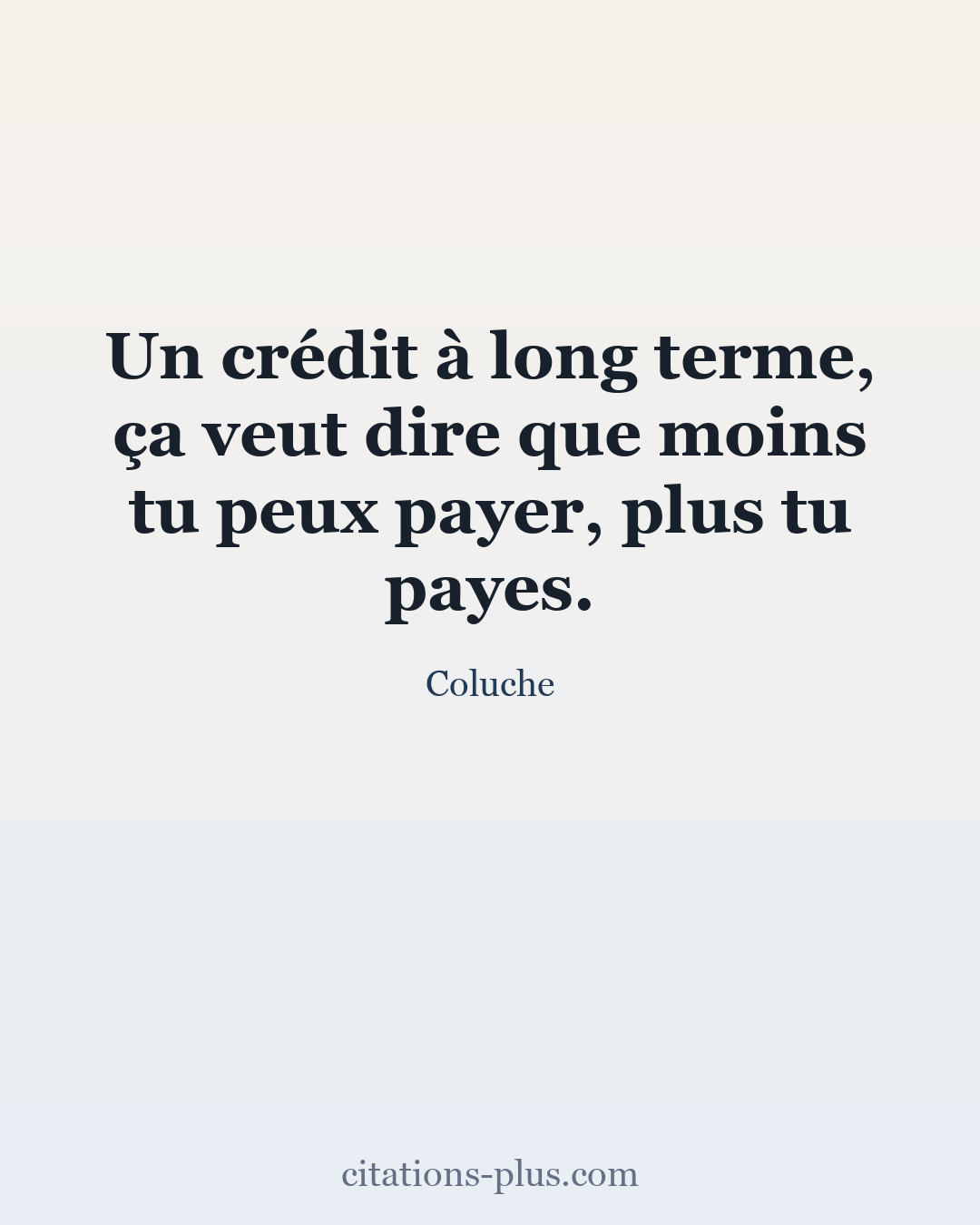 Carte Premium clair — Coluche