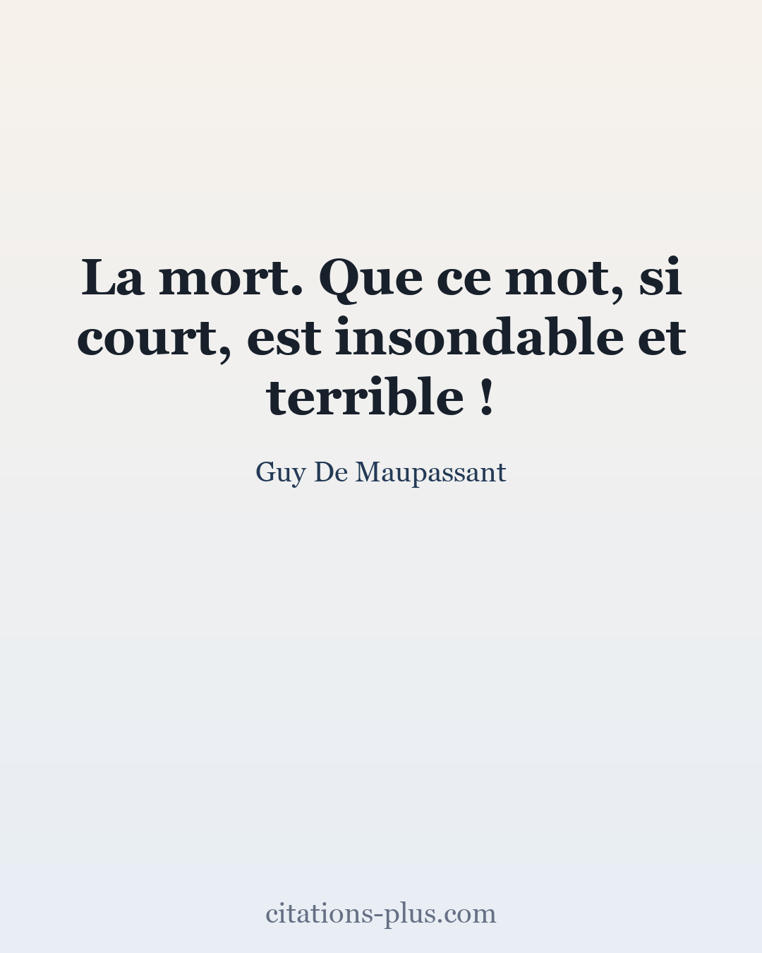 Carte Premium clair — Guy De Maupassant