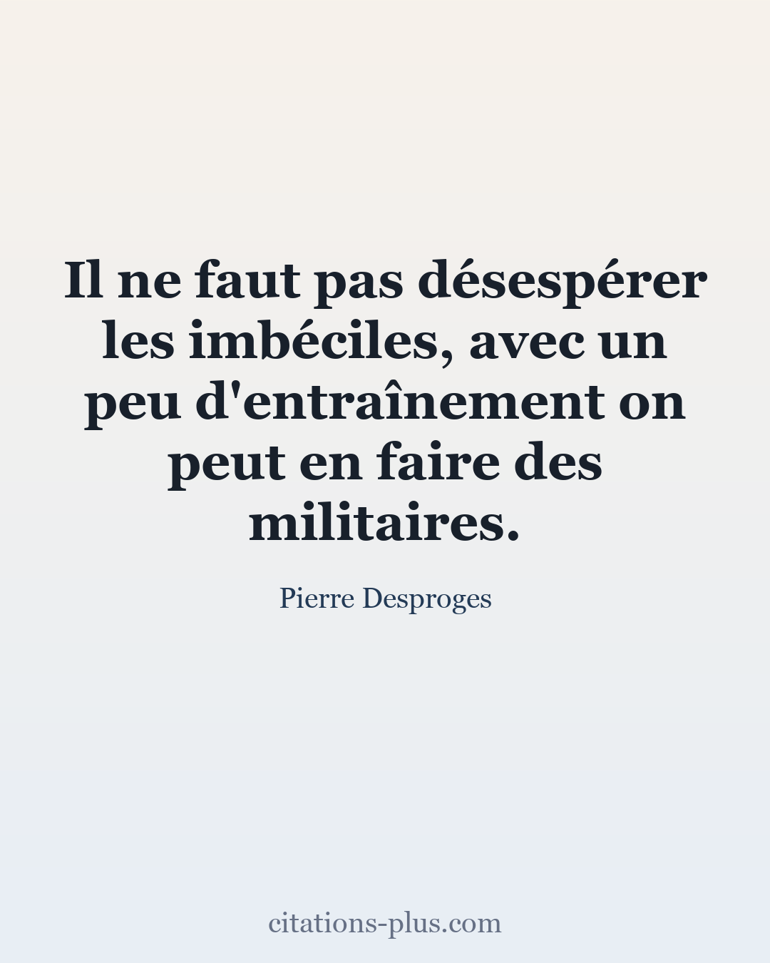 Carte Premium clair — Pierre Desproges
